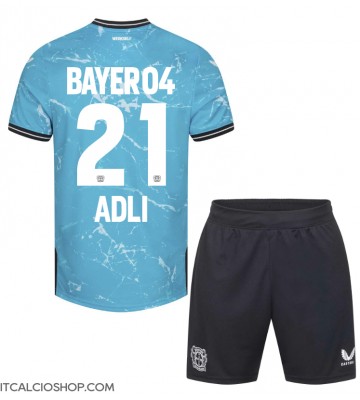 Bayer Leverkusen Amine Adli #21 Terza Maglia Bambino 2023-24 Manica Corta (+ Pantaloni corti)